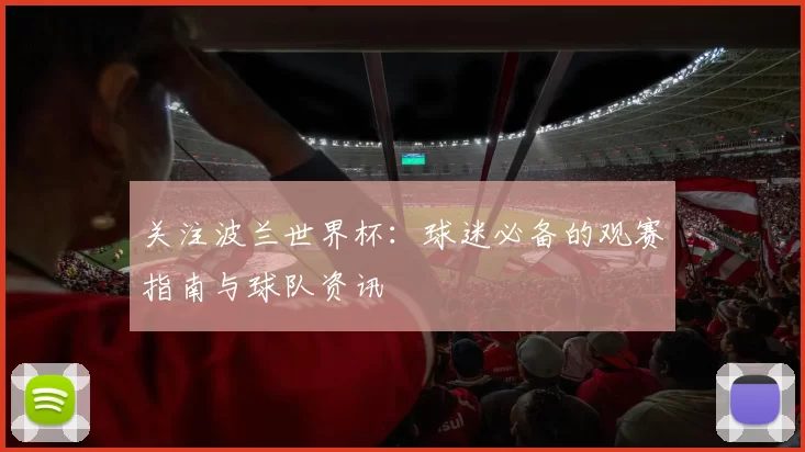 关注波兰世界杯:球迷必备的观赛指南与球队资讯